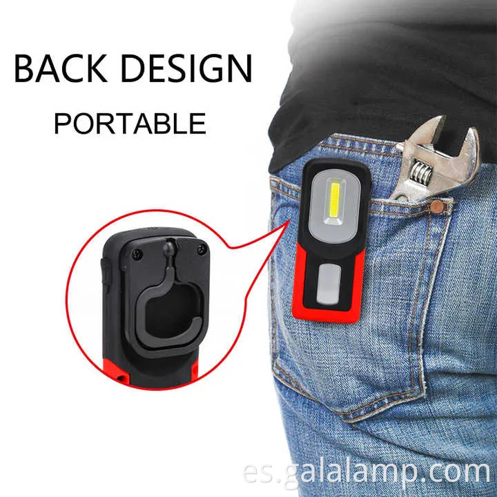 Luz de trabajo recargable USB versátil con un imán fuerte